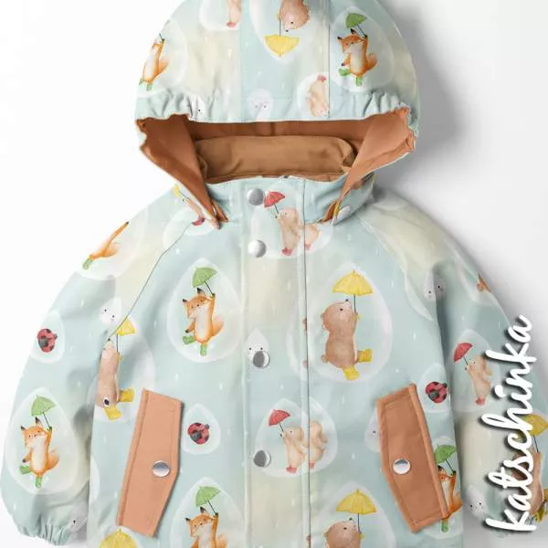 Kinder Softshell Stoff als Meterware – wasserabweisender Outdoorstoff mit flauschiger Innenseite
