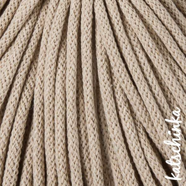 Strickschlauch beige Kordel Häkelschlauch 5mm für Schriftzug oder Hoodie