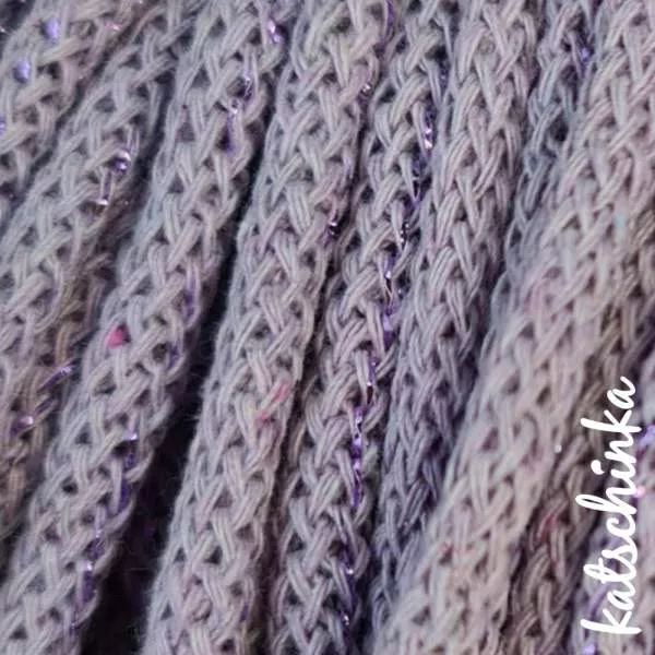 Strickschlauch lavendel Kordel Häkelschlauch 5mm für Schriftzug oder Hoodie