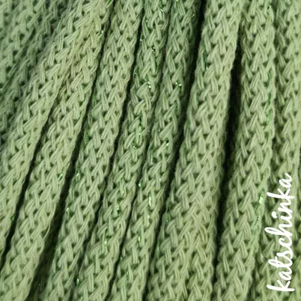 Strickschlauch matcha Kordel Häkelschlauch 5mm für Schriftzug oder Hoodie