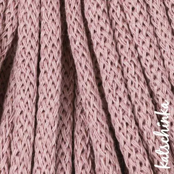 Strickschlauch mauve Kordel Häkelschlauch 5mm für Schriftzug oder Hoodie