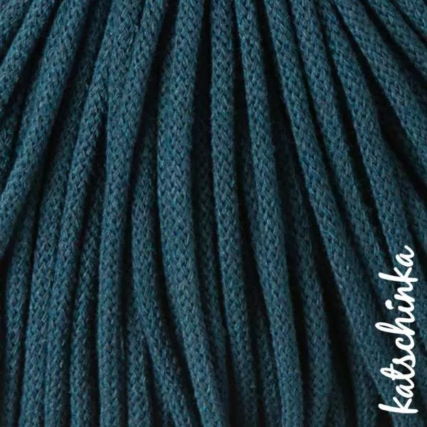 Strickschlauch peacock-blue Kordel Häkelschlauch 5mm für Schriftzug oder Hoodie