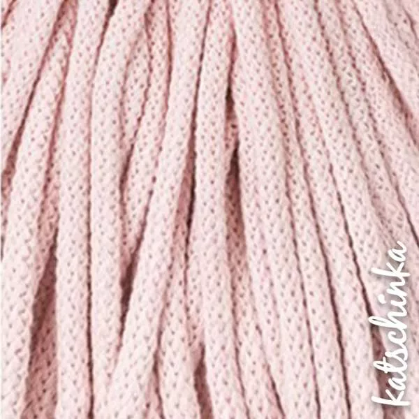 Strickschlauch pastell-pink Kordel Häkelschlauch 5mm für Schriftzug oder Hoodie