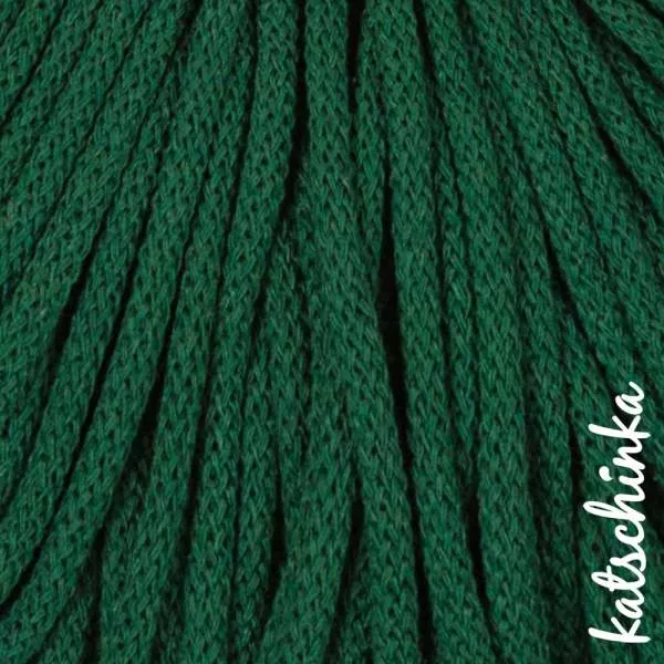 Strickschlauch pine-green Kordel Häkelschlauch 5mm für Schriftzug oder Hoodie
