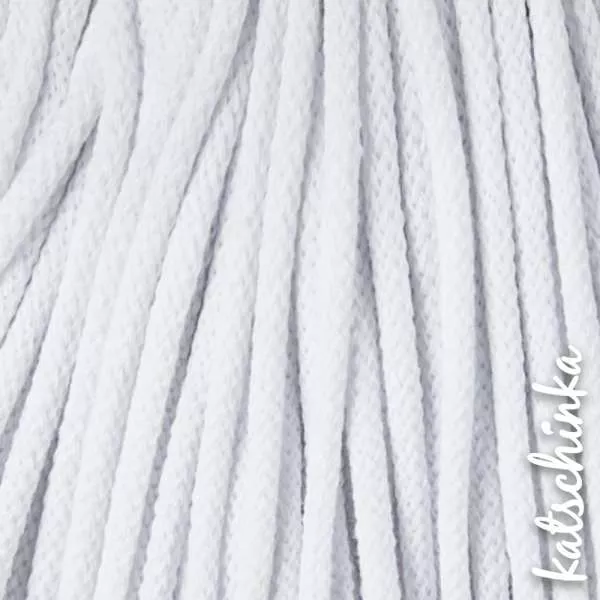 Strickschlauch Weiß Kordel Häkelschlauch 5mm für Schriftzug oder Hoodie