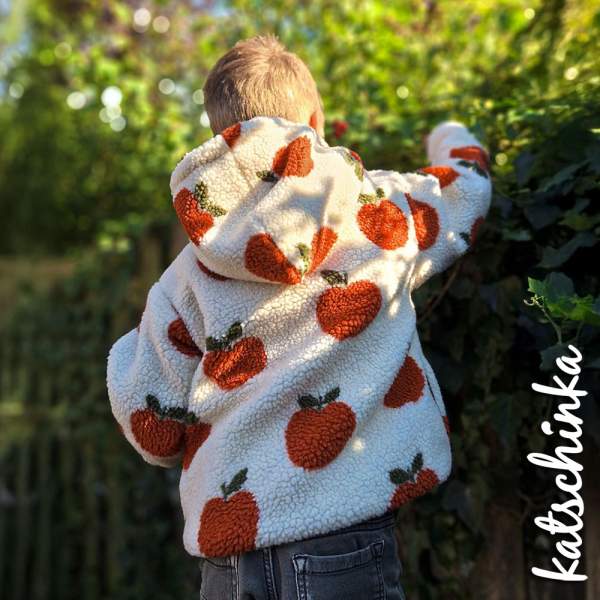 Teddyplüsch Apfel 05676.001 | Teddystoff | Teddy Plüschstoff