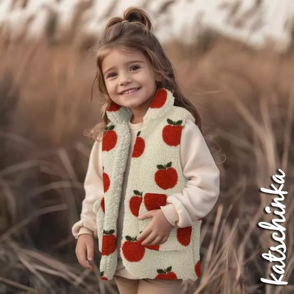 Teddyplüsch Apfel 05676.001 | Teddystoff | Teddy Plüschstoff