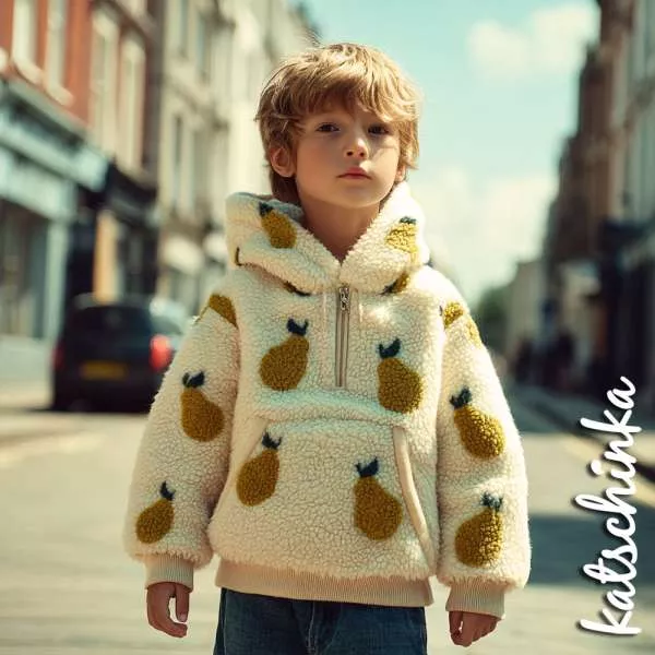 Teddyplüsch Birnen 3714.001 | Teddystoff | Teddy Plüschstoff