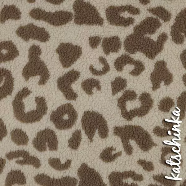 Teddyplüsch Leo taupe 3741.001 | Teddystoff | Teddy Plüschstoff