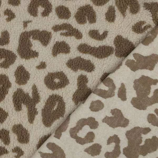 Teddyplüsch Leo taupe 3741.001 | Teddystoff | Teddy Plüschstoff