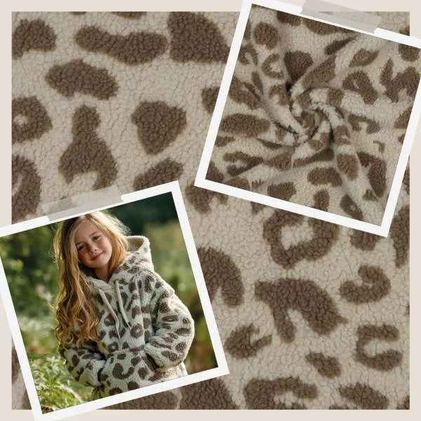Teddyplüsch Leo taupe 3741.001 | Teddystoff | Teddy Plüschstoff