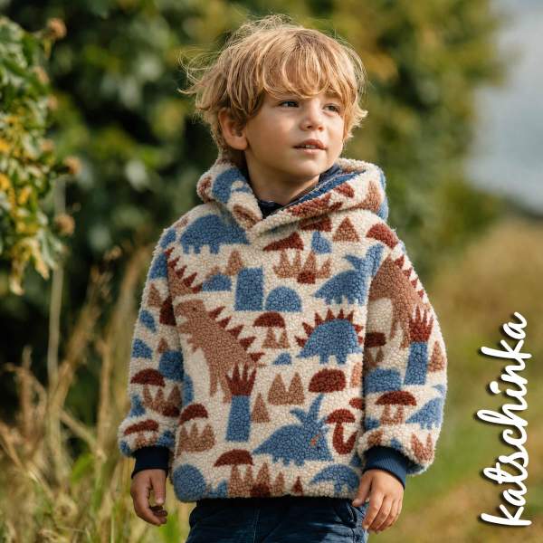 Teddystoff Dinos ecru 510 | Teddystoff | Teddy Plüschstoff