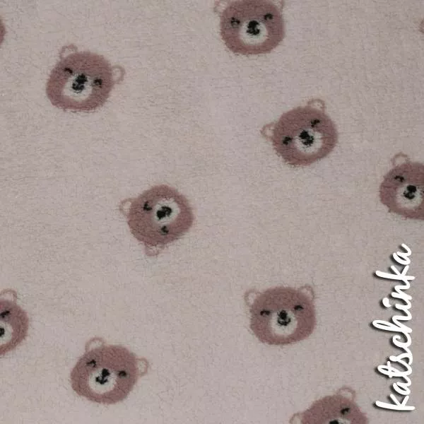 Bären Teddyplüsch | Teddystoff | Teddy Plüschstoff - hellbeige 2632