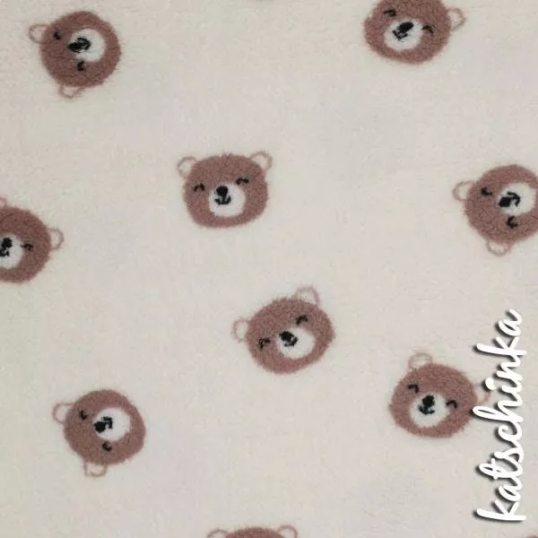 Bären Teddyplüsch | Teddystoff | Teddy Plüschstoff - naturel 2631