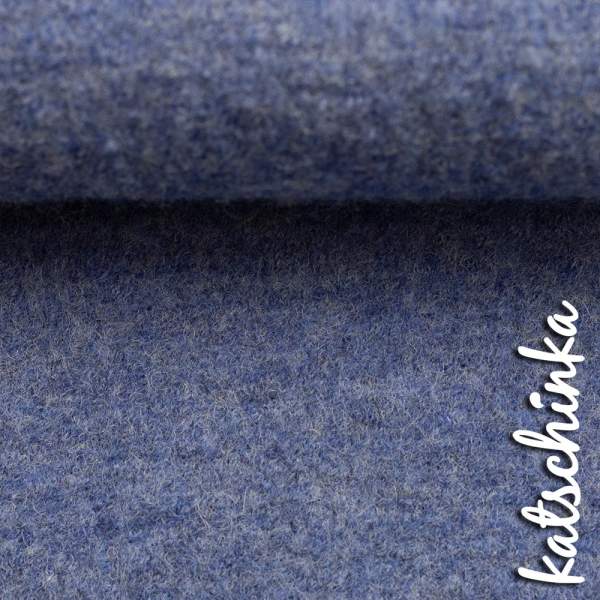 Wollstoff - Walk - blau meliert 1253