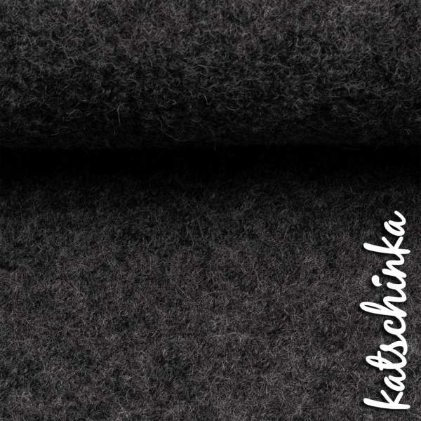 Wollstoff - Walk - dunkelgrau meli. 1285