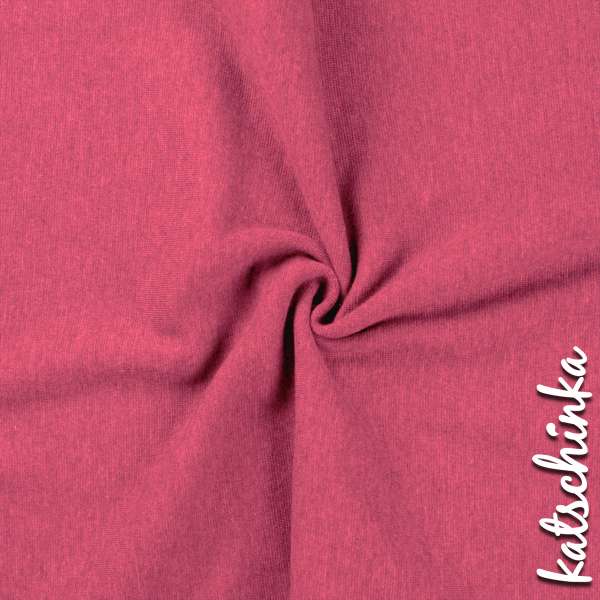 pink melierter Bündchenstoff als Meterware, glatt und elastisch, ideal für Baby- und Kinderkleidung