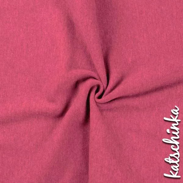 pink melierter Bündchenstoff als Meterware, glatt und elastisch, ideal für Baby- und Kinderkleidung