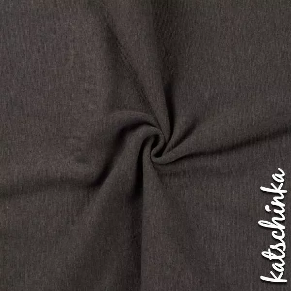 trüffel melierter Bündchenstoff als Meterware, glatt und elastisch, ideal für Baby- und Kinderkleidung