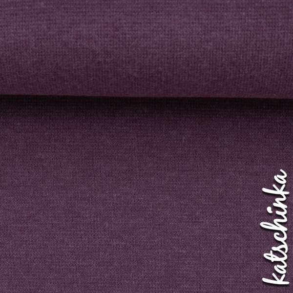 Swafing Lila melierter Bündchenstoff als Meterware, glatt und elastisch, ideal für Baby- und Kinderkleidung