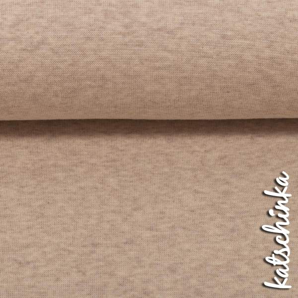 Baumwoll-Bündchen beige meliert 1173 Heike uni - Schlauchware von Swafing