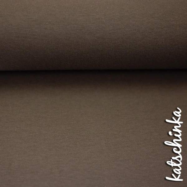 Baumwoll-Bündchen taupe 675 Heike uni - Schlauchware von Swafing
