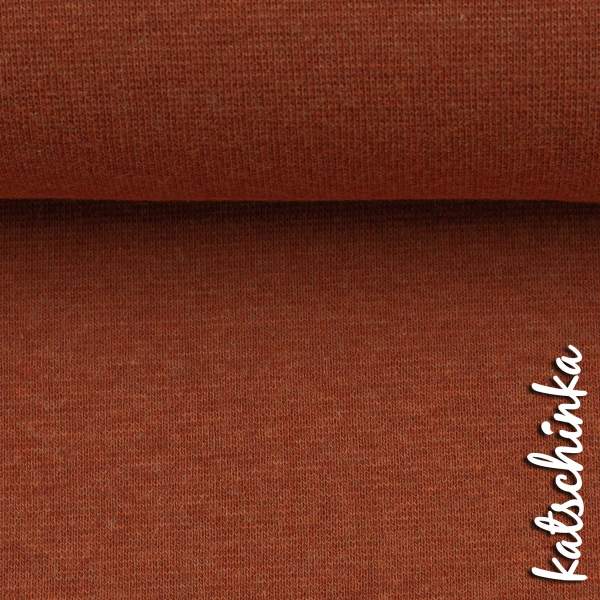 Baumwoll-Bündchen terracotta meliert 1315 Heike uni - Schlauchware von Swafing