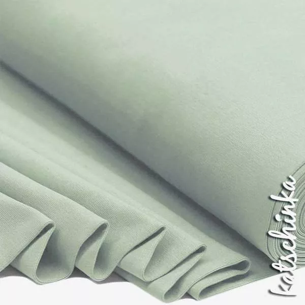 Bündchenstoff altmint als elastische Schlauchware Meterware