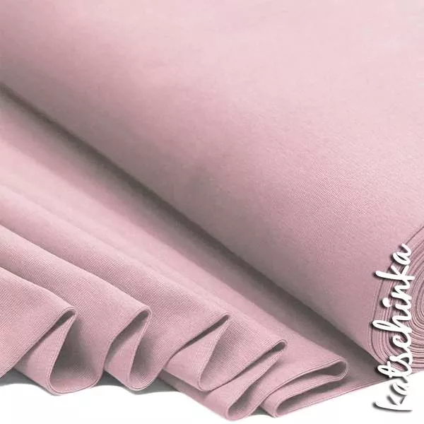Bündchenstoff altrosa als elastische Schlauchware Meterware