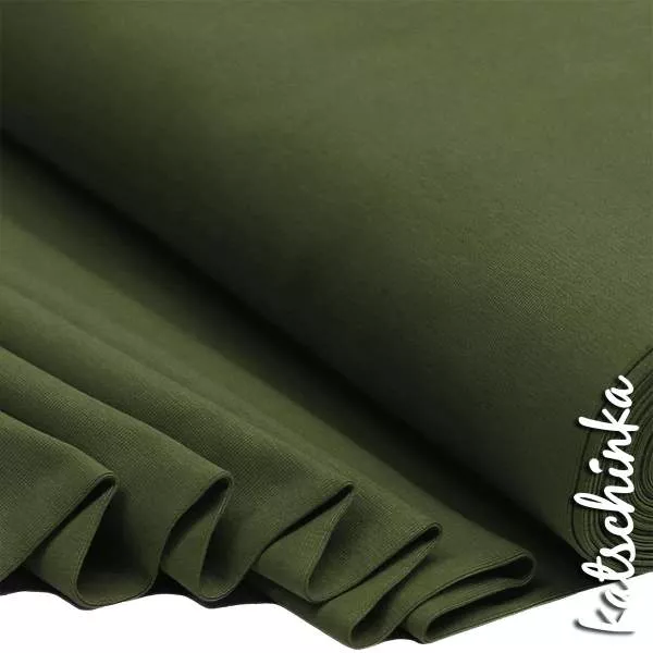 Bündchenstoff armeegrün als elastische Schlauchware Meterware