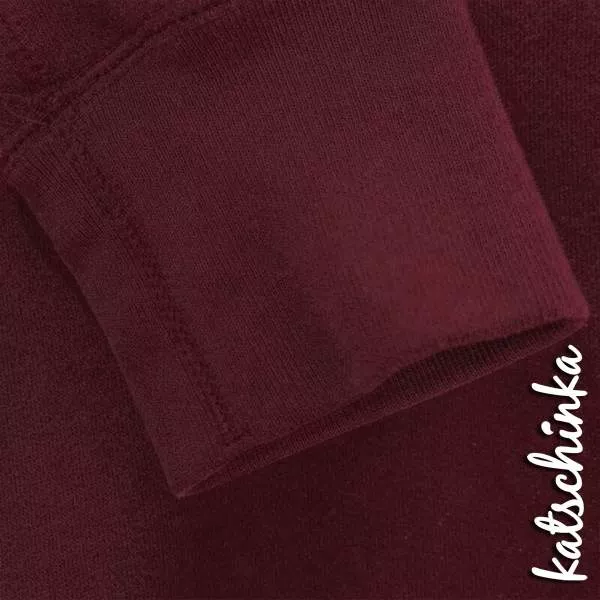 Bündchenstoff bordeaux als formstabile Schlauchware