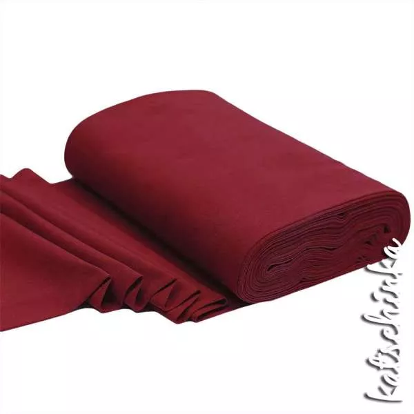 Elastischer Bündchenstoff burgundy mit glatter Struktur