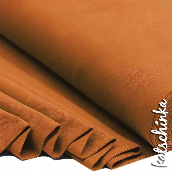 Bündchenstoff cognac als elastische Schlauchware Meterware