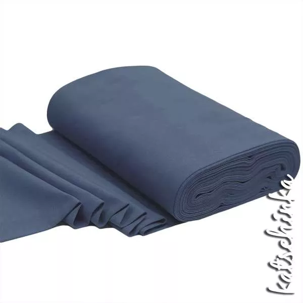 Elastischer Bündchenstoff denim mit glatter Struktur