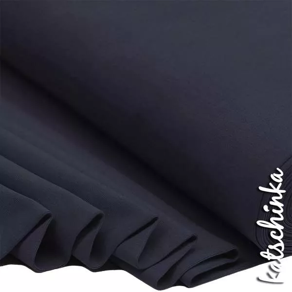 Bündchenstoff dunkelblau als elastische Schlauchware Meterware