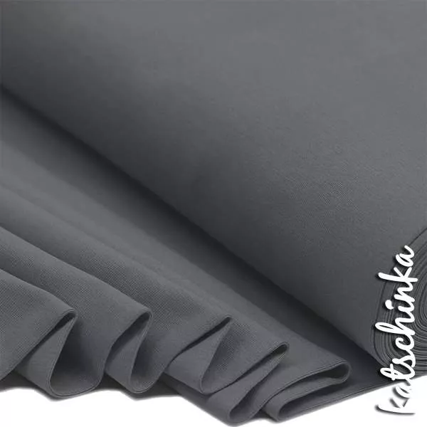 Bündchenstoff dunkelgrau als elastische Schlauchware Meterware