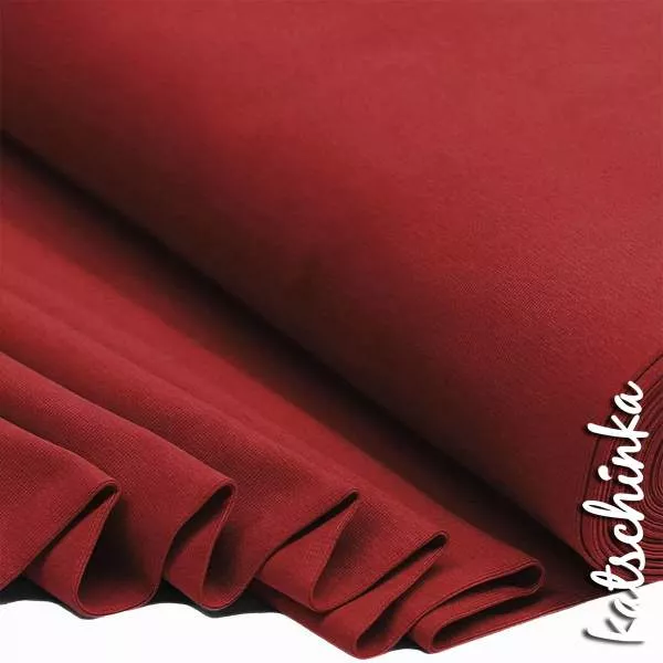 Bündchenstoff dunkelrot als elastische Schlauchware Meterware