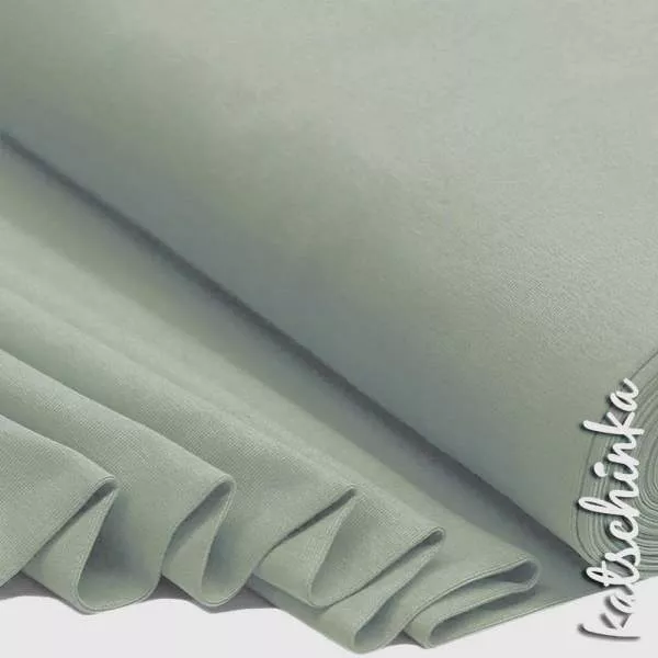 Bündchenstoff dustymint als elastische Schlauchware Meterware