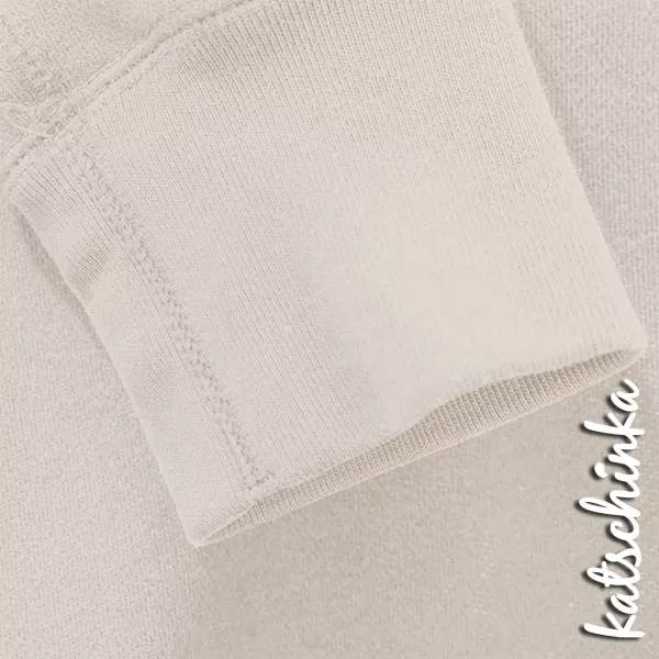 Bündchenstoff hellbeige als formstabile Schlauchware