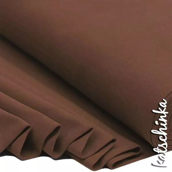 Bündchenstoff schokobraun als elastische Schlauchware Meterware