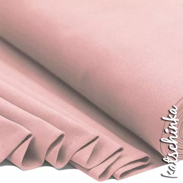 Bündchenstoff hellrosa nude als elastische Schlauchware Meterware