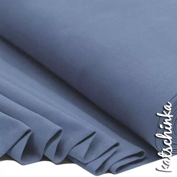 Bündchenstoff jeansblau als elastische Schlauchware Meterware