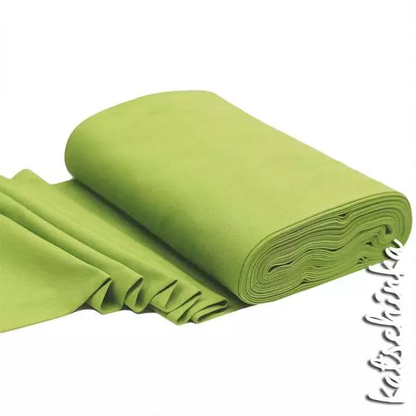 Elastischer Bündchenstoff lime mit glatter Struktur