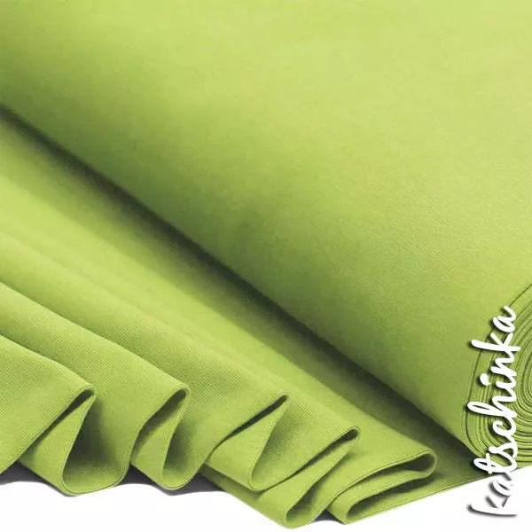 Bündchenstoff lime als elastische Schlauchware Meterware