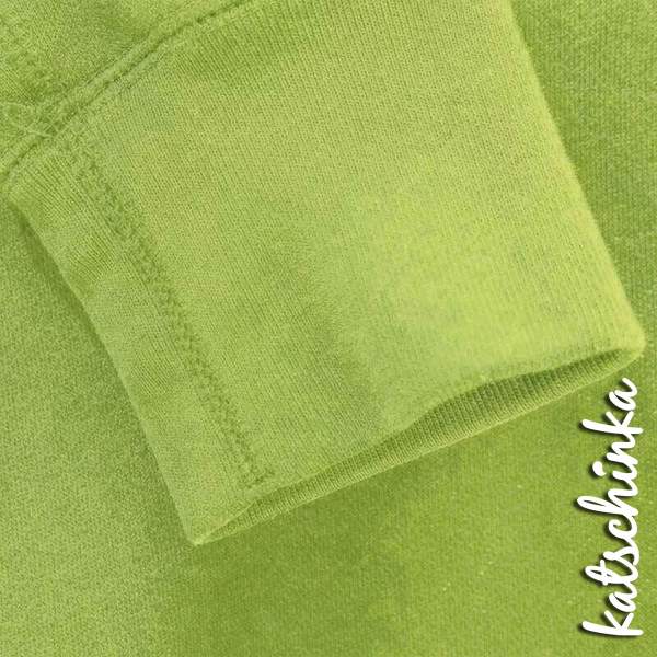 Bündchenstoff lime als formstabile Schlauchware