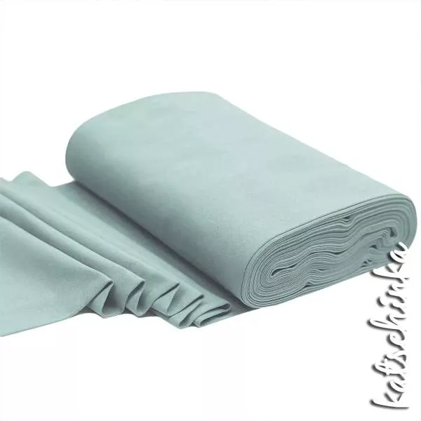 Elastischer Bündchenstoff meergrün mit glatter Struktur