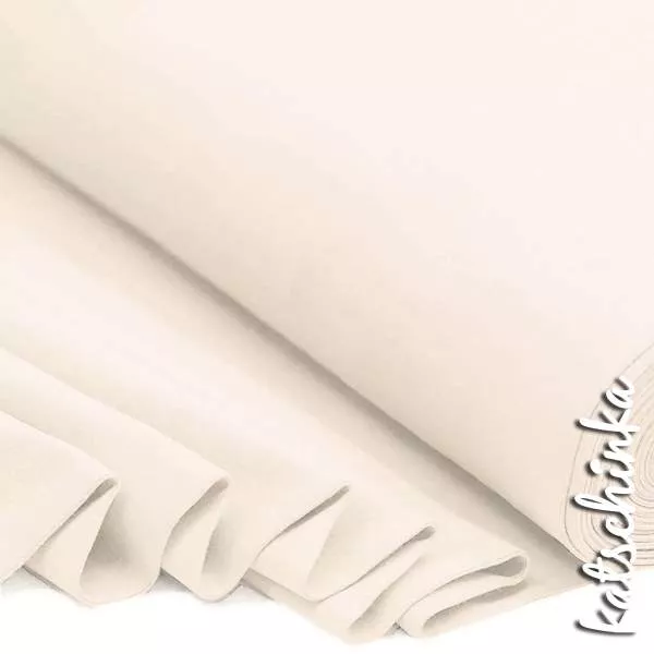 Bündchenstoff naturellbeige als elastische Schlauchware Meterware