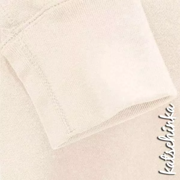 Bündchenstoff naturellbeige als formstabile Schlauchware