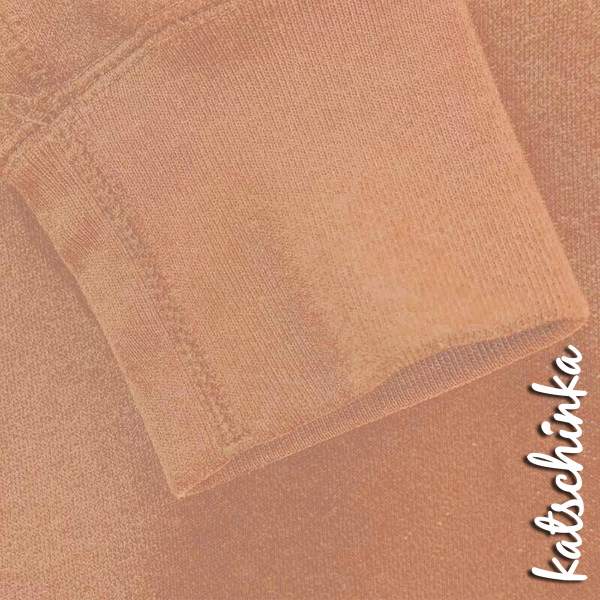 Bündchenstoff peach 130 – elastische Schlauchware als Meterware