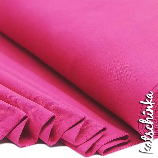 Bündchenstoff pink als elastische Schlauchware Meterware